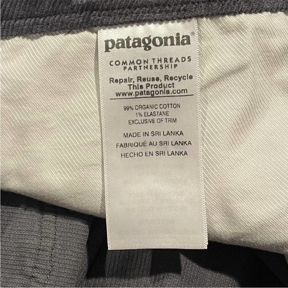 Patagonia Womens Pants Corduroy Straight Organic Cotton Gray 32 - Picture 2 of 4